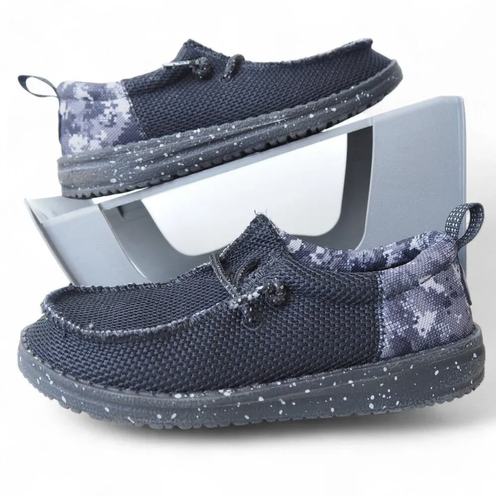 Hey Dude Wally‎ Funk Digi Mesh Casual Shoes Youth 12 Black Geo